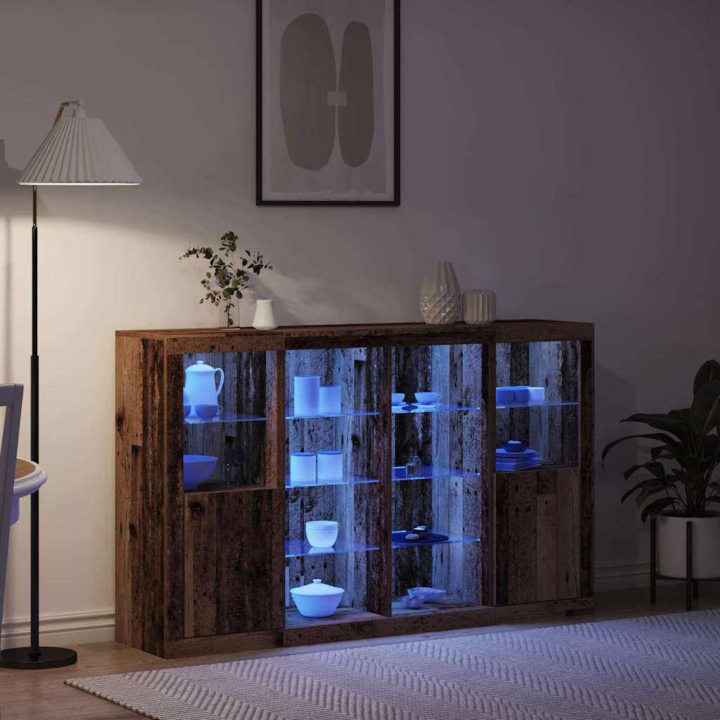 Madia LED Legno vecchio 163 x 37 x 100 cm Legno multistrato | homemem39