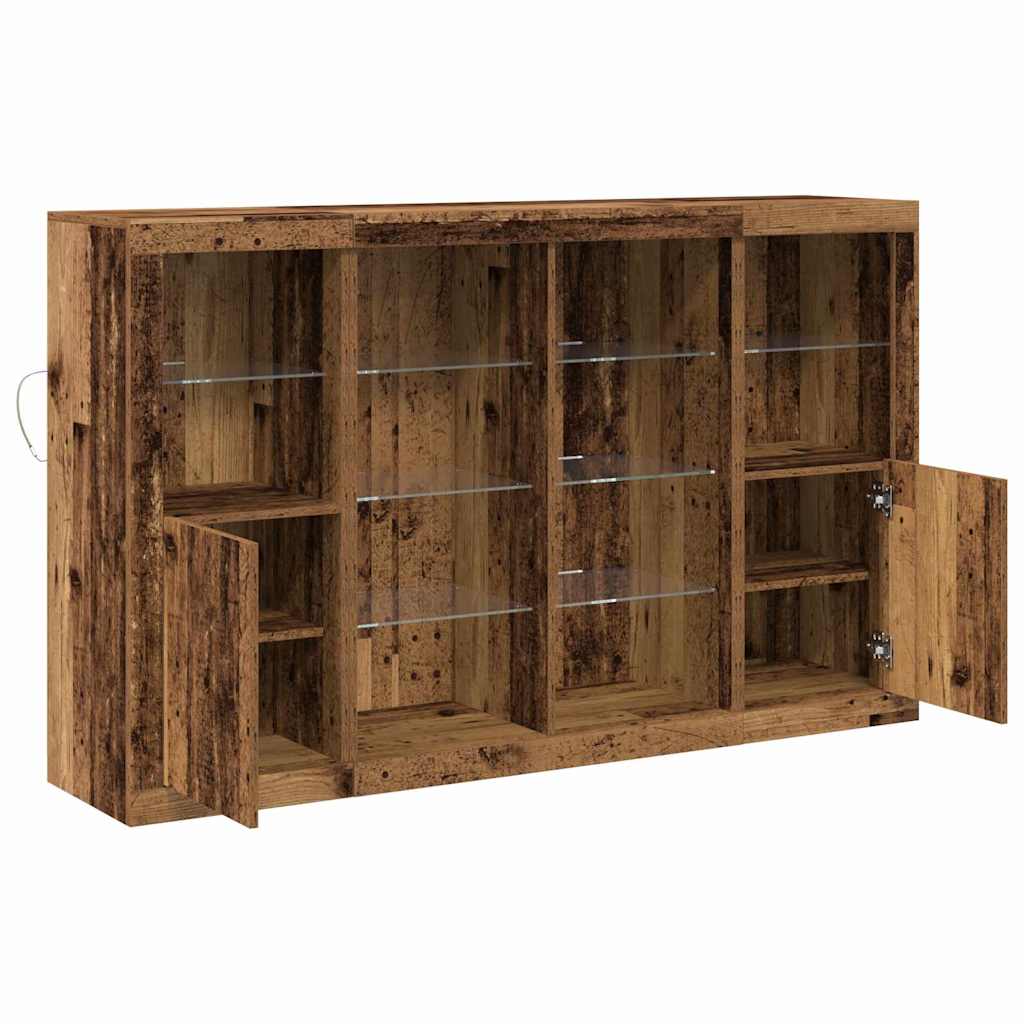 Madia LED Legno vecchio 163 x 37 x 100 cm Legno multistrato | homemem39