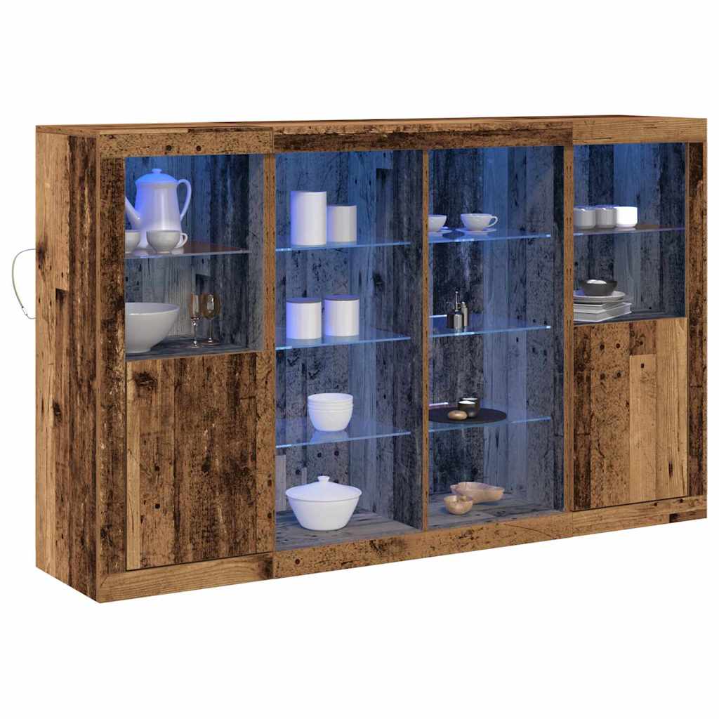 Madia LED Legno vecchio 163 x 37 x 100 cm Legno multistrato | homemem39