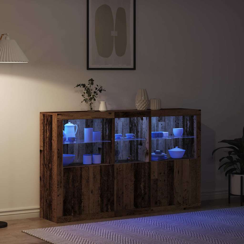 Madia LED Legno vecchio 162 x 37 x 100 cm Legno multistrato