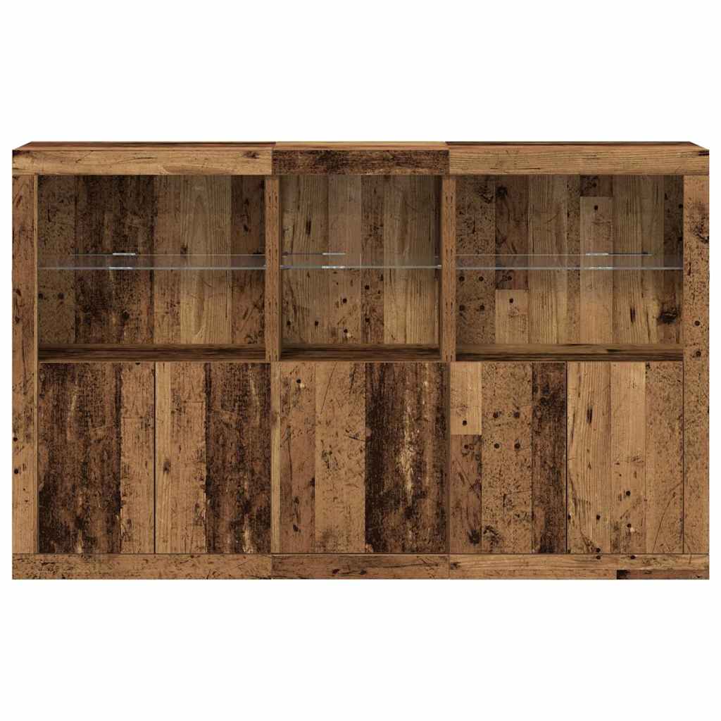 Madia LED Legno vecchio 162 x 37 x 100 cm Legno multistrato | homemem39