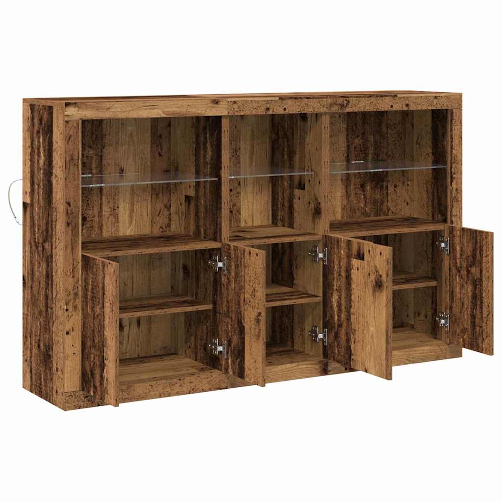 Madia LED Legno vecchio 162 x 37 x 100 cm Legno multistrato | homemem39