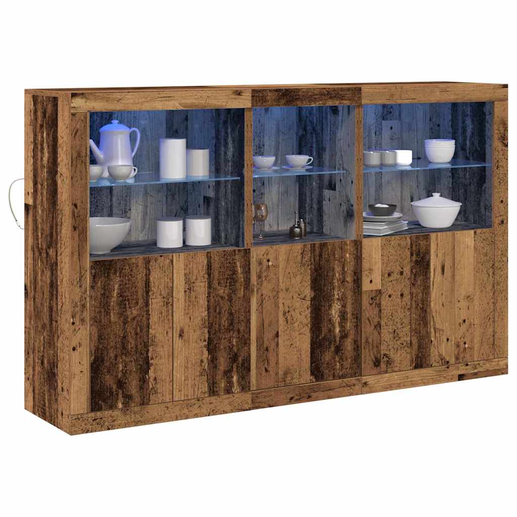 Madia LED Legno vecchio 162 x 37 x 100 cm Legno multistrato | homemem39