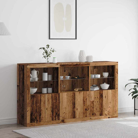Madia LED Legno vecchio 181,5 x 37 x 100 cm Legno multistrato | homemem39