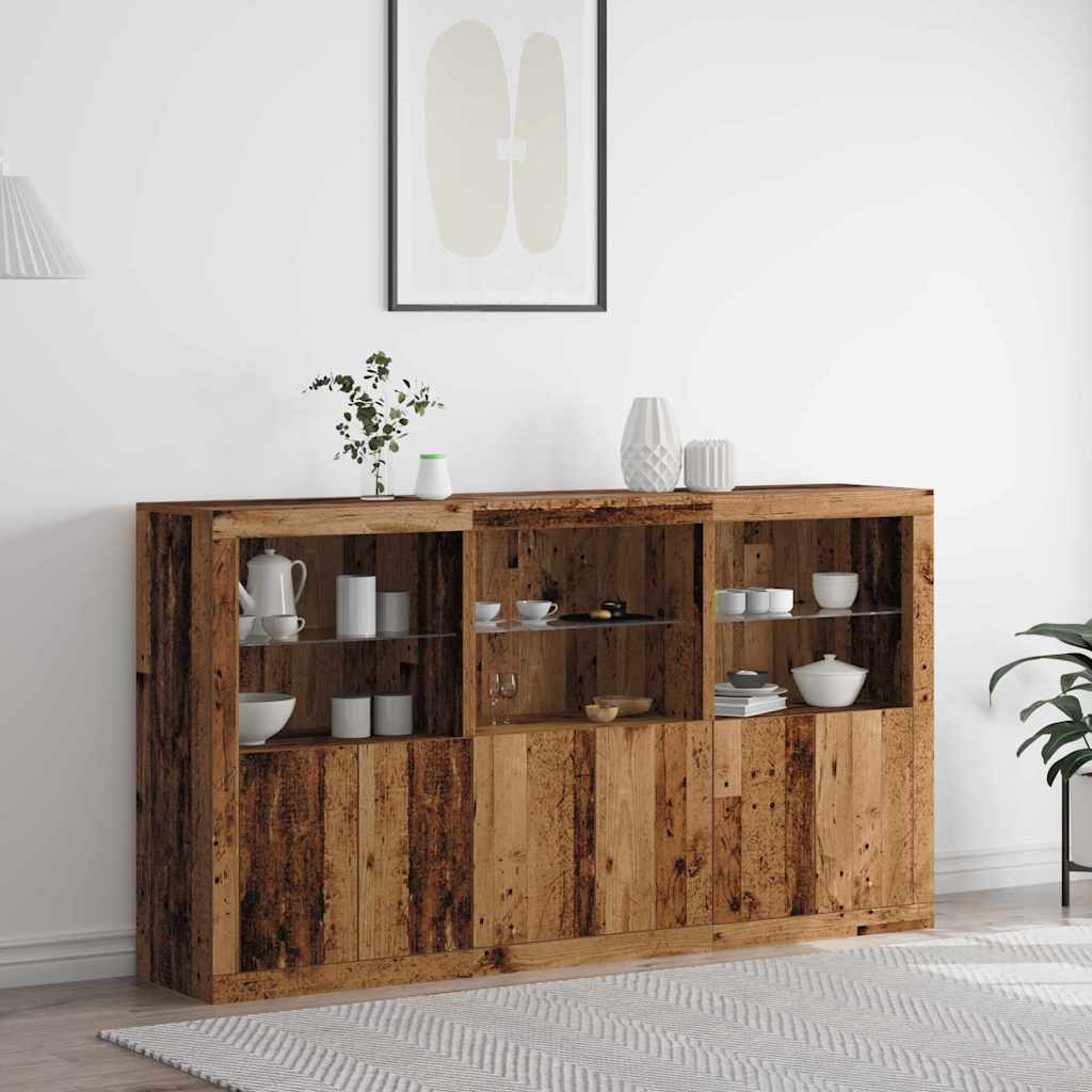 Madia LED Legno vecchio 181,5 x 37 x 100 cm Legno multistrato