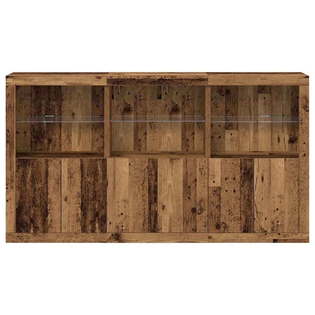 Madia LED Legno vecchio 181,5 x 37 x 100 cm Legno multistrato | homemem39