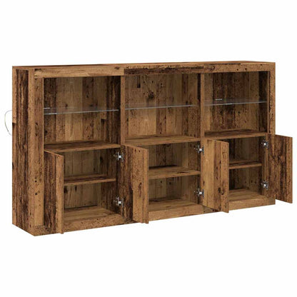 Madia LED Legno vecchio 181,5 x 37 x 100 cm Legno multistrato | homemem39