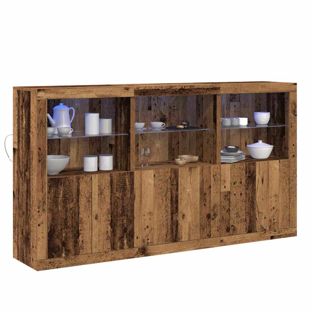 Madia LED Legno vecchio 181,5 x 37 x 100 cm Legno multistrato | homemem39