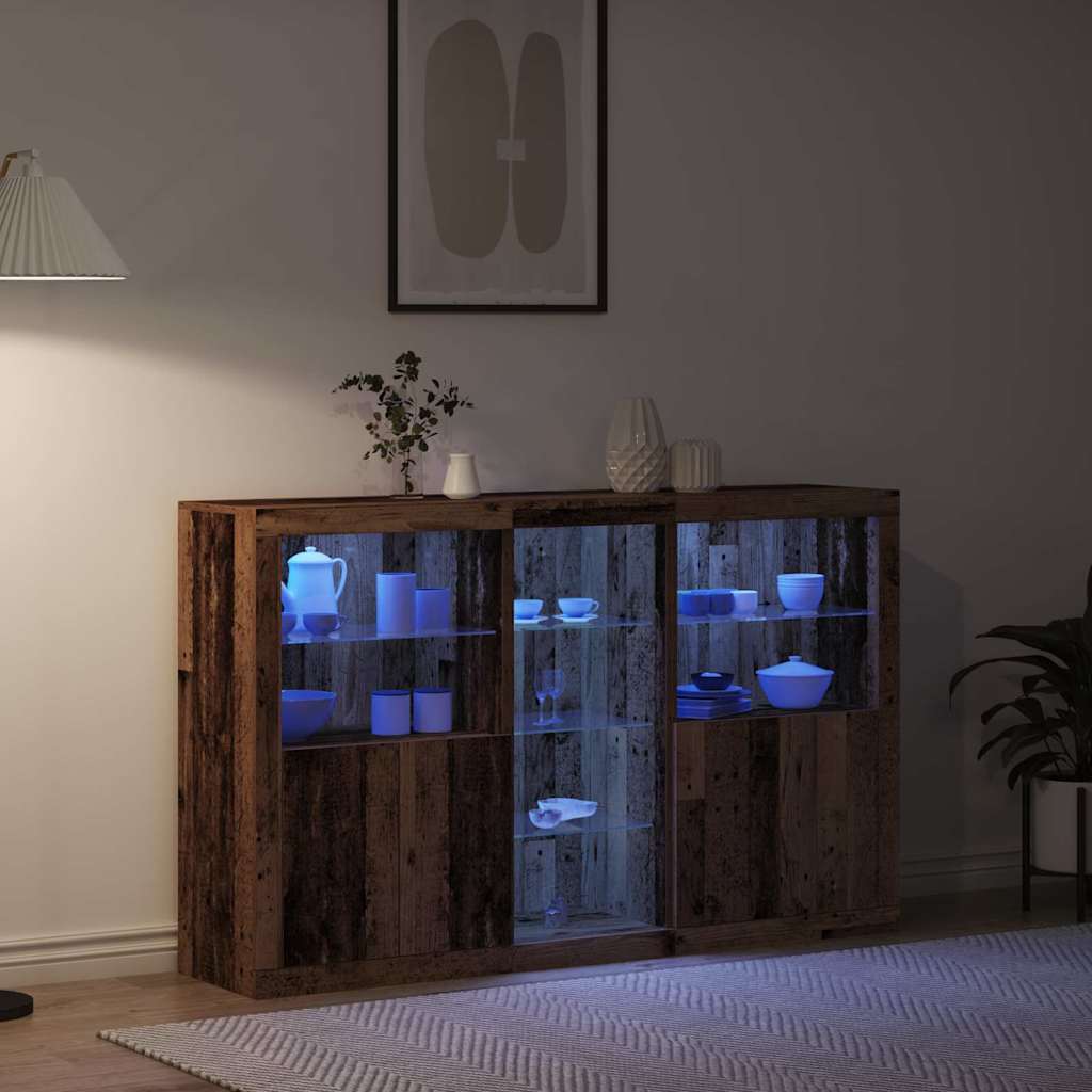 Madia LED Legno vecchio 162 x 37 x 100 cm Legno multistrato