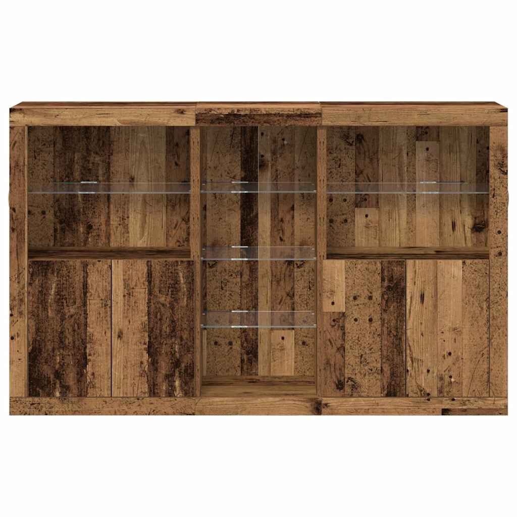 Madia LED Legno vecchio 162 x 37 x 100 cm Legno multistrato | homemem39