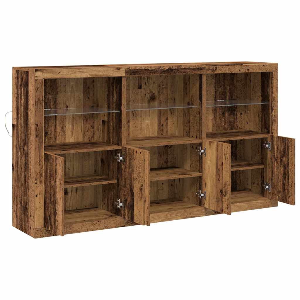 Madia LED Legno vecchio 162 x 37 x 100 cm Legno multistrato