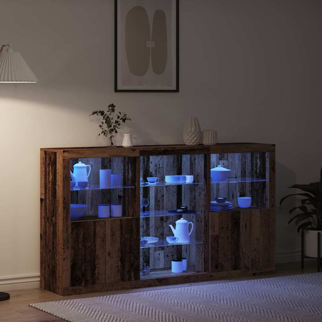 Madia LED Legno vecchio 181,5 x 37 x 100 cm Legno multistrato | homemem39