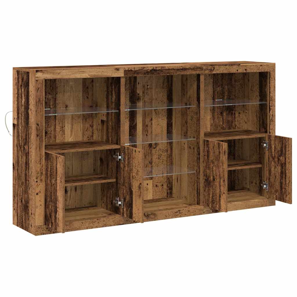 Madia LED Legno vecchio 181,5 x 37 x 100 cm Legno multistrato | homemem39