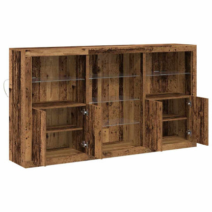 Madia LED Legno vecchio 181,5 x 37 x 100 cm Legno multistrato | homemem39