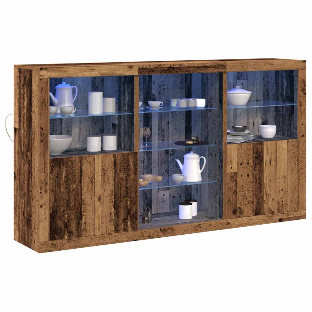 Madia LED Legno vecchio 181,5 x 37 x 100 cm Legno multistrato | homemem39