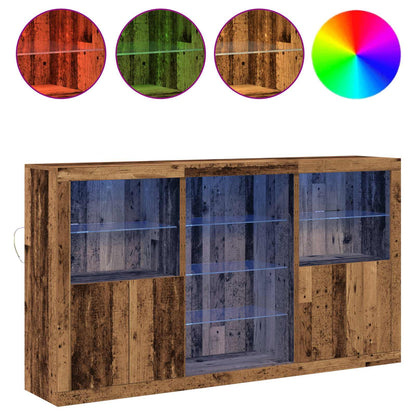 Madia LED Legno vecchio 181,5 x 37 x 100 cm Legno multistrato | homemem39
