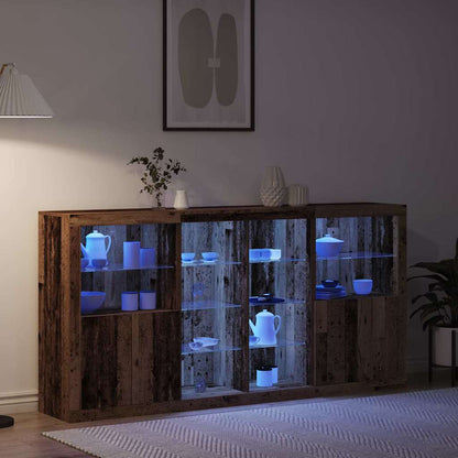 Madia LED 3 pcs Legno vecchio 202 x 37 x 100 cm | homemem39