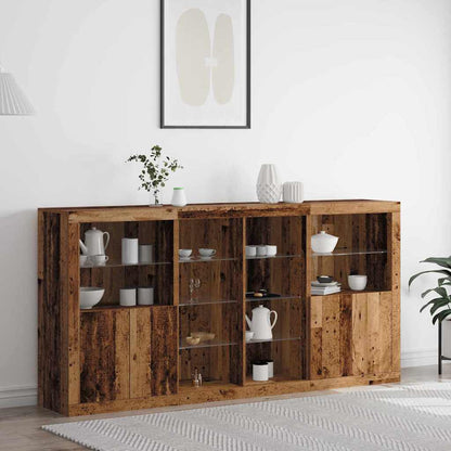 Madia LED 3 pcs Legno vecchio 202 x 37 x 100 cm | homemem39