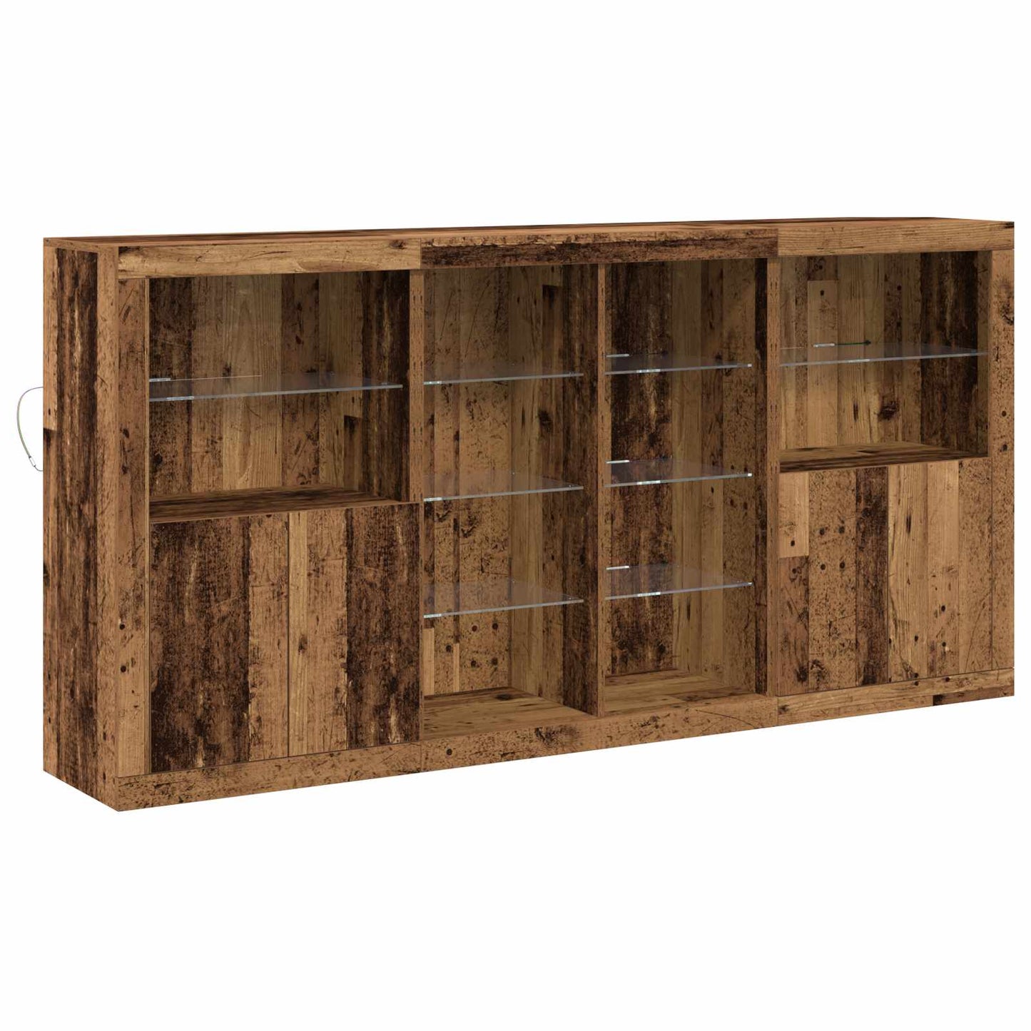 Madia LED 3 pcs Legno vecchio 202 x 37 x 100 cm