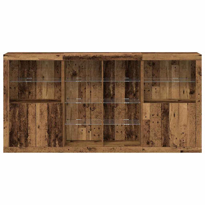 Madia LED 3 pcs Legno vecchio 202 x 37 x 100 cm | homemem39
