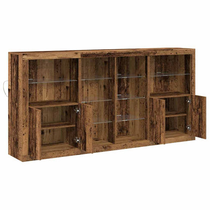 Madia LED 3 pcs Legno vecchio 202 x 37 x 100 cm | homemem39