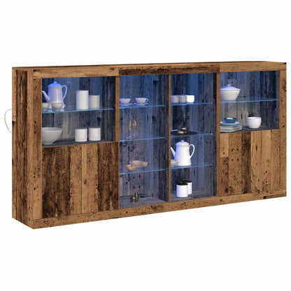 Madia LED 3 pcs Legno vecchio 202 x 37 x 100 cm | homemem39