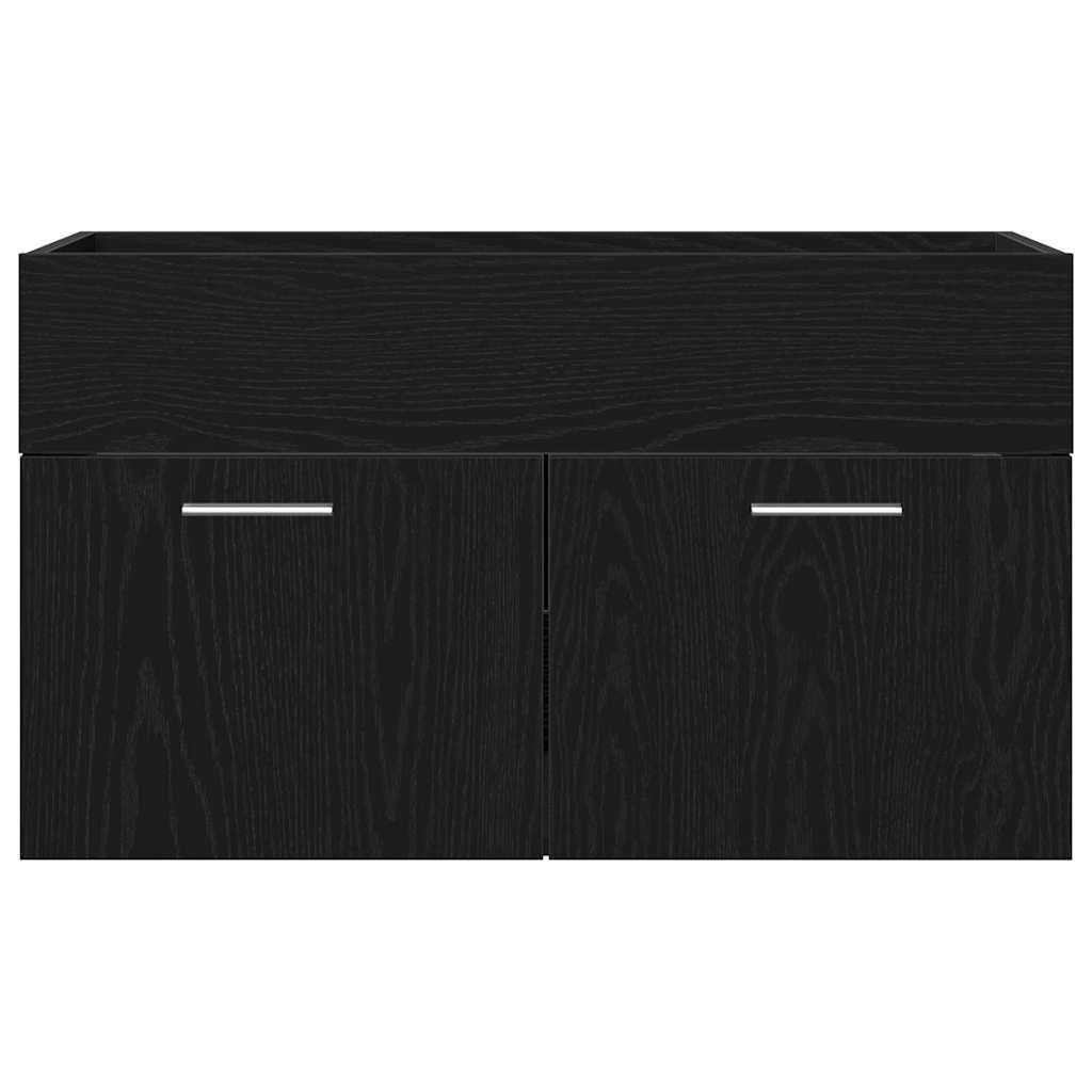 Mobile da Bagno Rovere Nero 90 x 38,5 x 46 cm Legno multistrato | homemem39