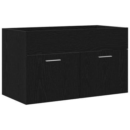 Mobile da Bagno Rovere Nero 80 x 38,5 x 46 cm Legno multistrato | homemem39