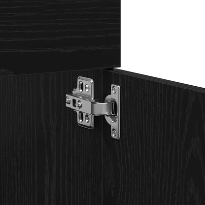 Mobile da Bagno Rovere Nero 90 x 38,5 x 46 cm Legno multistrato | homemem39