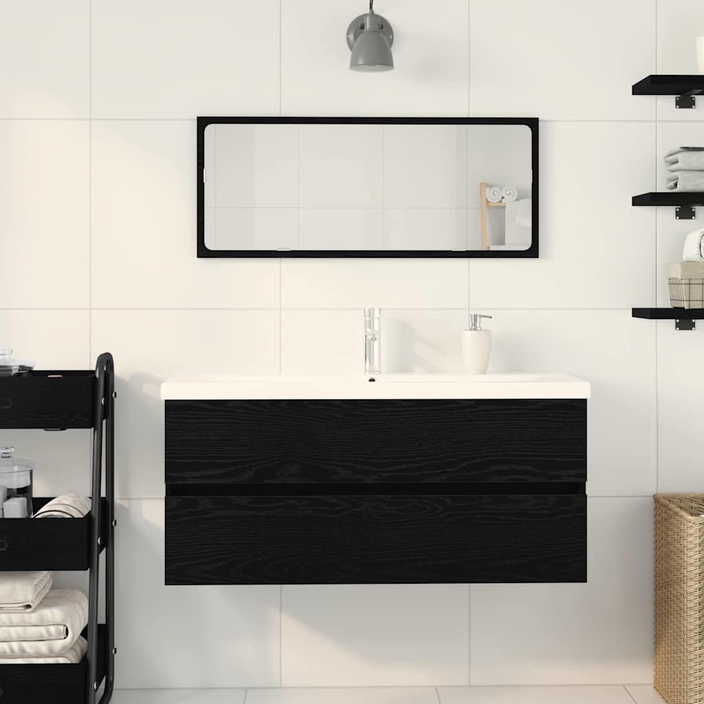 Armadio per Lavabo da Bagno Rovere Nero 100 x 39 x 62 cm | homemem39