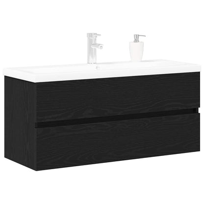 Armadio per Lavabo da Bagno Rovere Nero 100 x 39 x 62 cm | homemem39