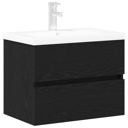 Armadio per Lavabo da Bagno Rovere Nero 60 x 39 x 62 cm | homemem39