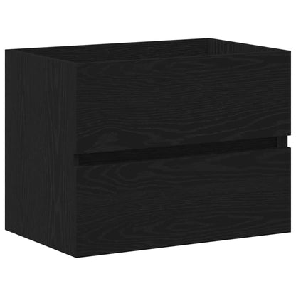 Armadio per Lavabo da Bagno Rovere Nero 60 x 39 x 62 cm