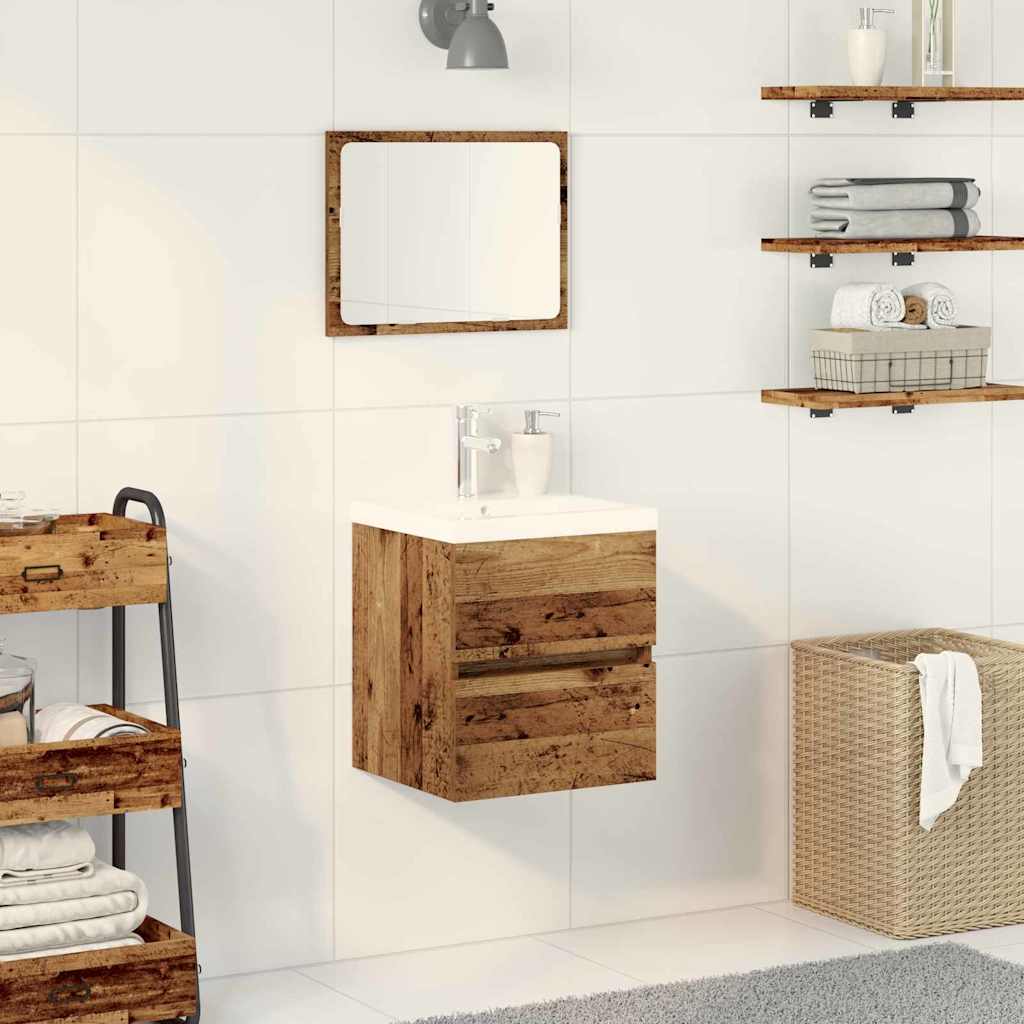 Armadio per Lavabo da Bagno Rovere Nero 41 x 39 x 62 cm | homemem39