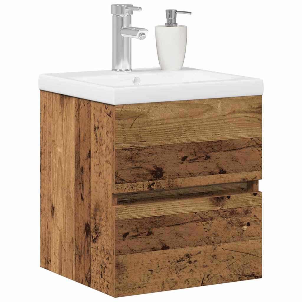 Armadio per Lavabo da Bagno Rovere Nero 41 x 39 x 62 cm