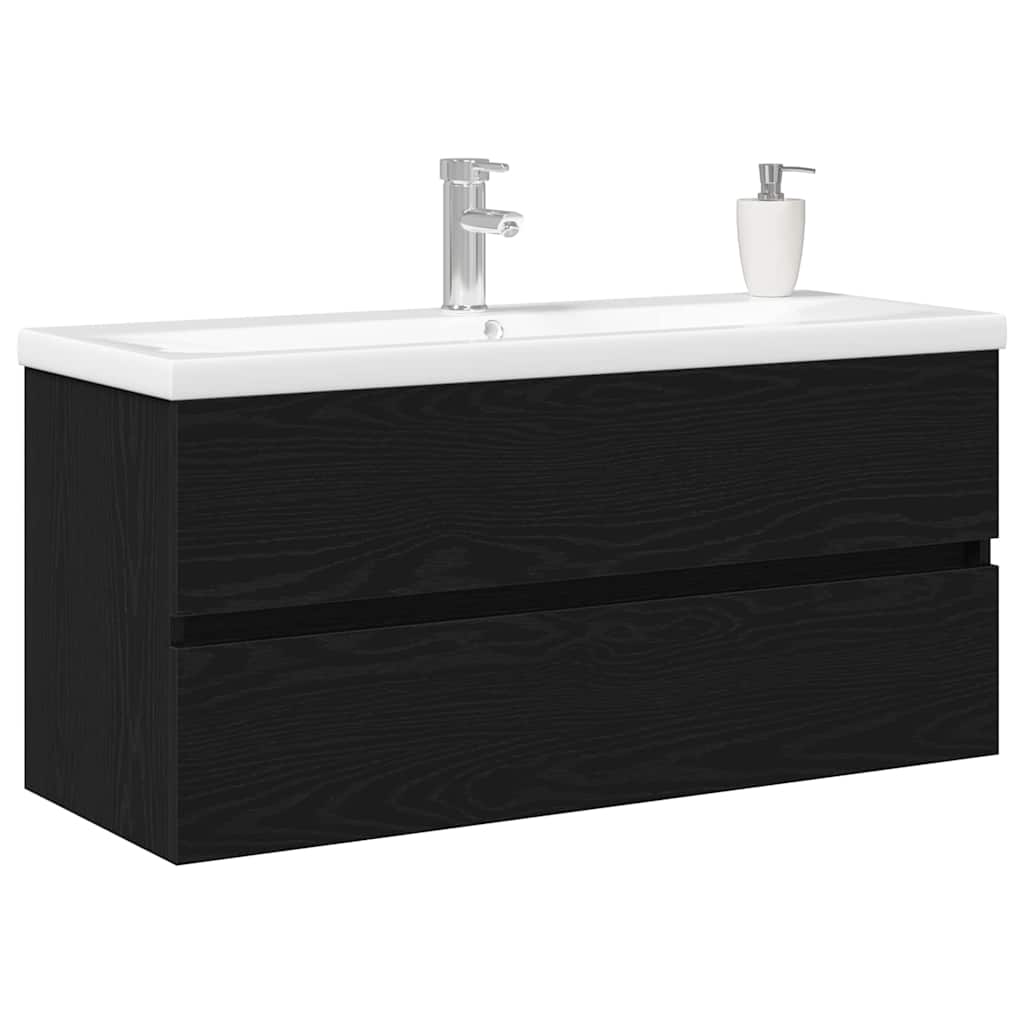 Armadio per Lavabo da Bagno Rovere Nero 100 x 39 x 62 cm | homemem39