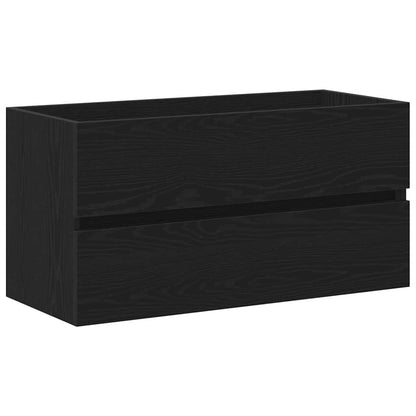 Armadio per Lavabo da Bagno Rovere Nero 90 x 39 x 62 cm | homemem39