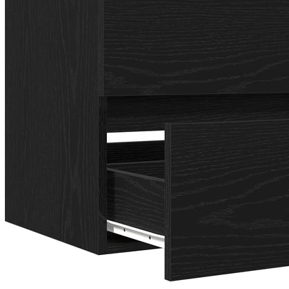 Armadio per Lavabo da Bagno Rovere Nero 60 x 39 x 62 cm | homemem39