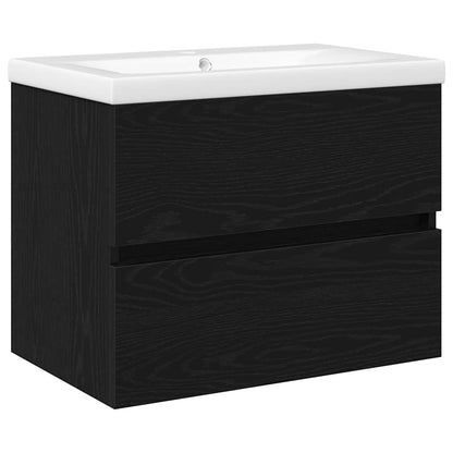 Armadio per Lavabo da Bagno Rovere Nero 60 x 39 x 62 cm | homemem39