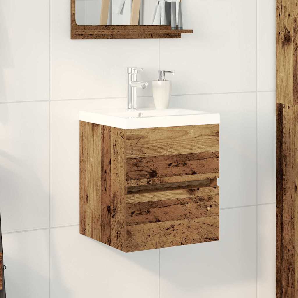 Armadio per Lavabo da Bagno Rovere Nero 80 x 39 x 62 cm