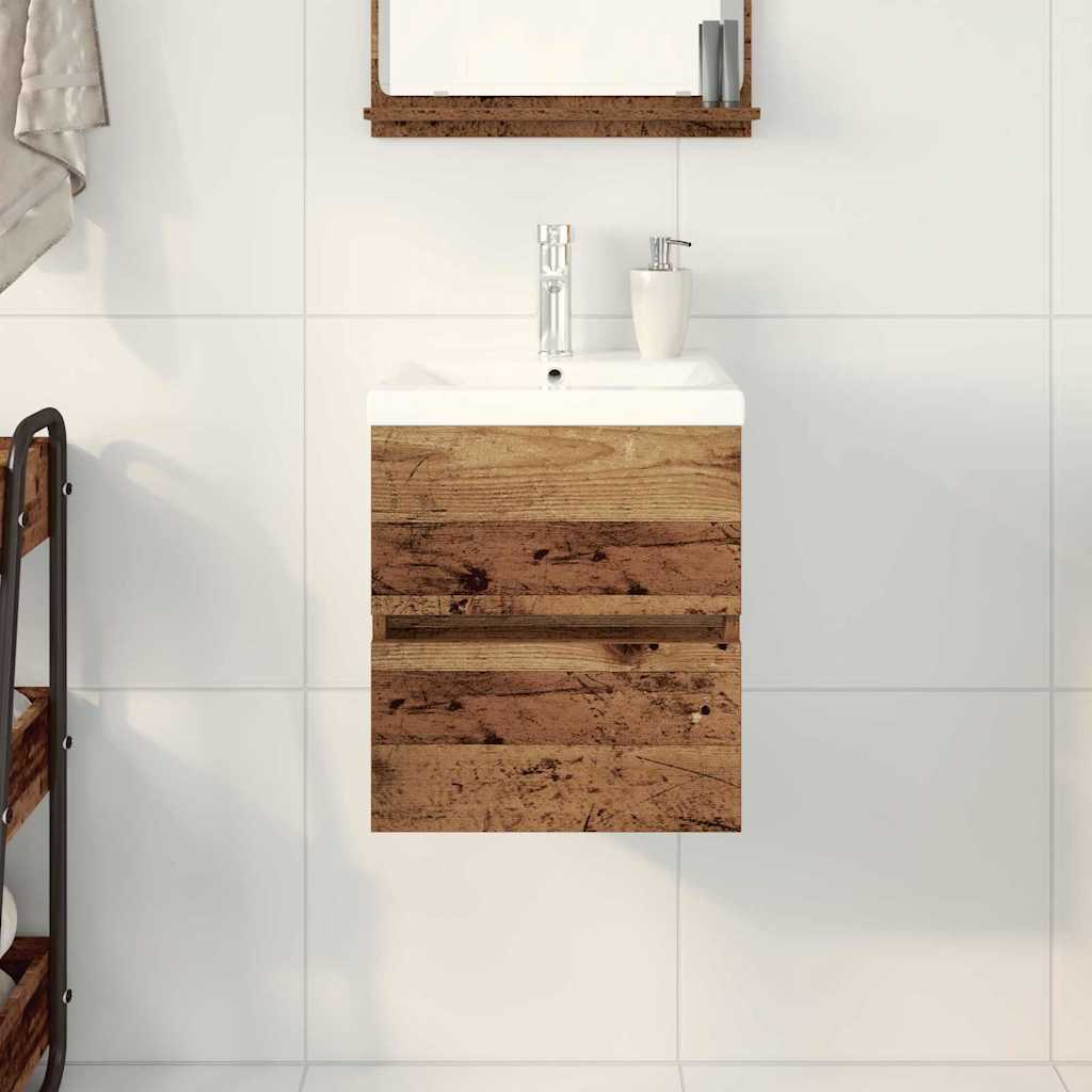 Armadio per Lavabo da Bagno Rovere Nero 80 x 39 x 62 cm | homemem39