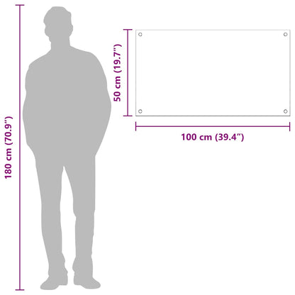 Rivestimento da Cucina Grigio chiaro 100 x 50 x 0.6 cm - homemem39