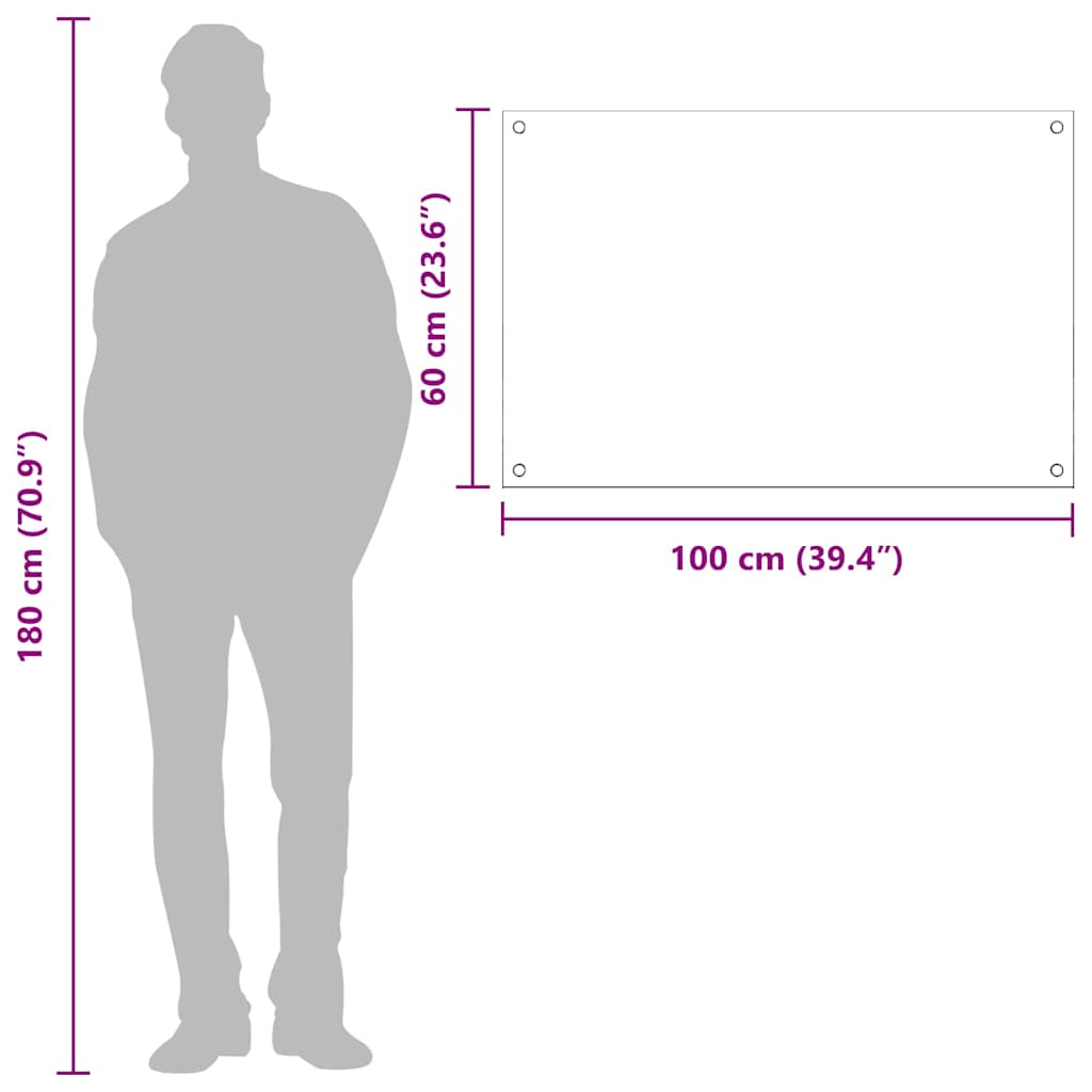 Rivestimento da Cucina Grigio chiaro 100 x 60 x 0.6 cm - homemem39