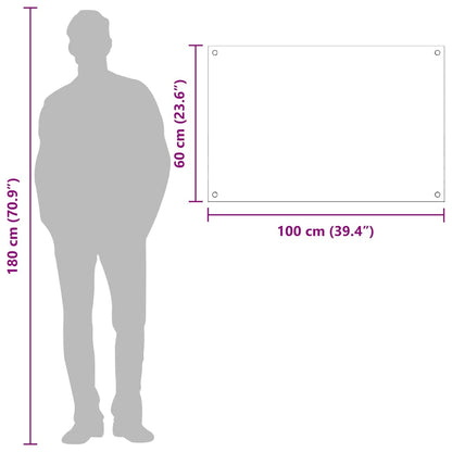 Rivestimento da Cucina Grigio chiaro 100 x 60 x 0.6 cm - homemem39