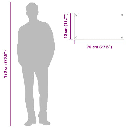 Rivestimento da Cucina Grigio scuro 70 x 40 x 0,6 cm