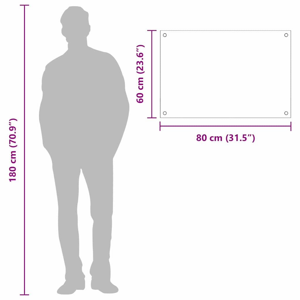 Rivestimento da Cucina Grigio scuro 80 x 60 x 0.6 cm - homemem39