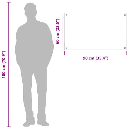 Rivestimento da Cucina Giallo 90 x 60 x 0,6 cm vetro temperato