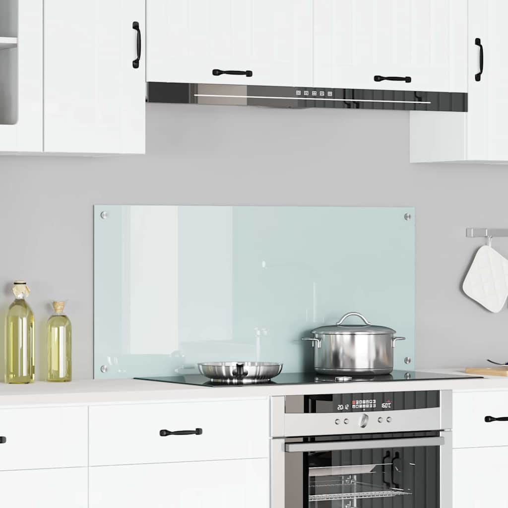 Schienale da cucina Bianco 110 x 50 cm vetro temperato | homemem39