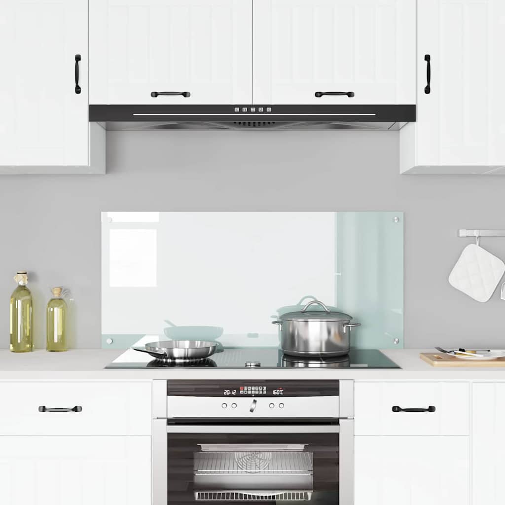Schienale da cucina Bianco 110 x 50 cm vetro temperato | homemem39
