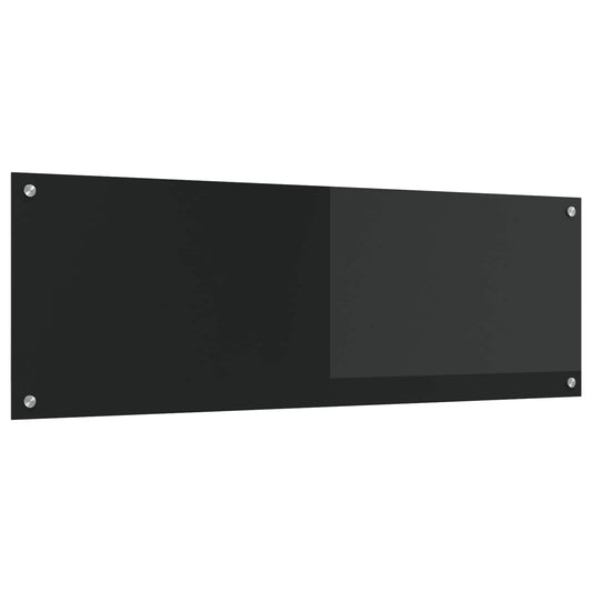Schienale da cucina Nero 120 x 40 cm vetro temperato | homemem39